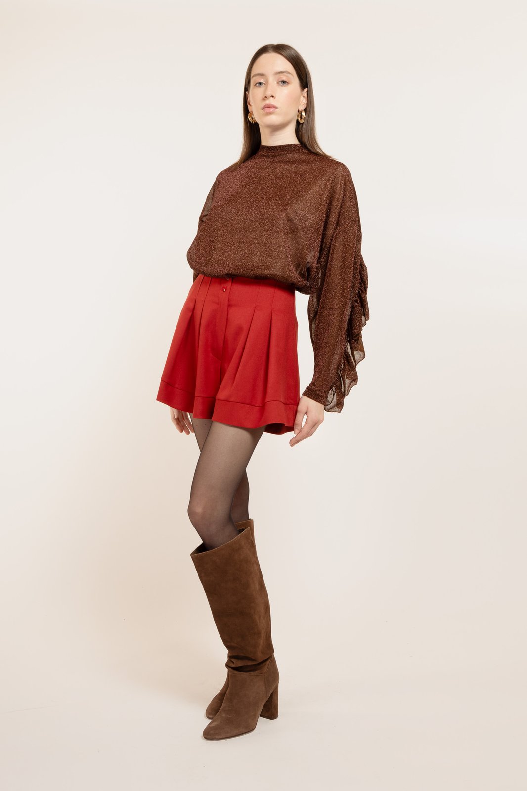MAGLIA MALLORY LUREX BROWN €151 - 50%