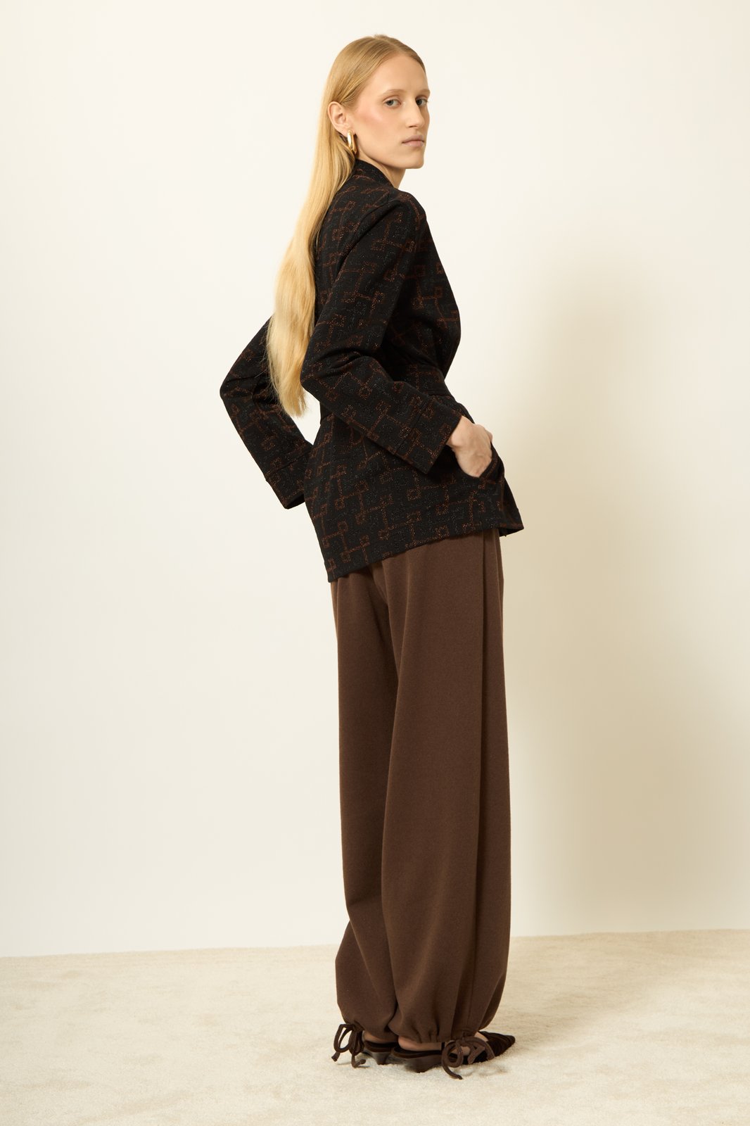 CARDIGAN MARYLIN GEOMAC MULTI NERO €198 - 50%
