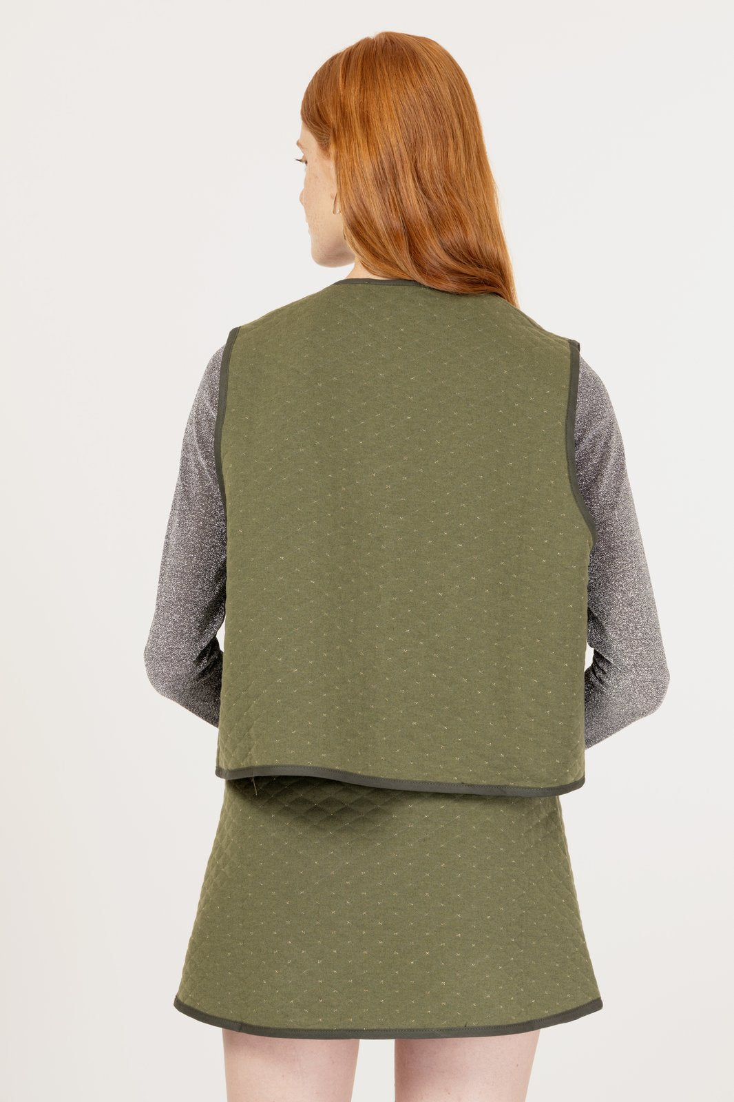 GILET CINDY QUILT MILITARE €135 -50%