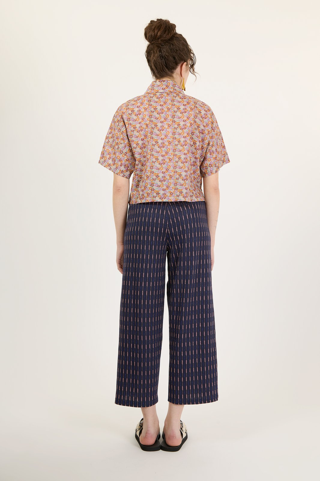 CAMICIA MORGANA FIORE MARRONE