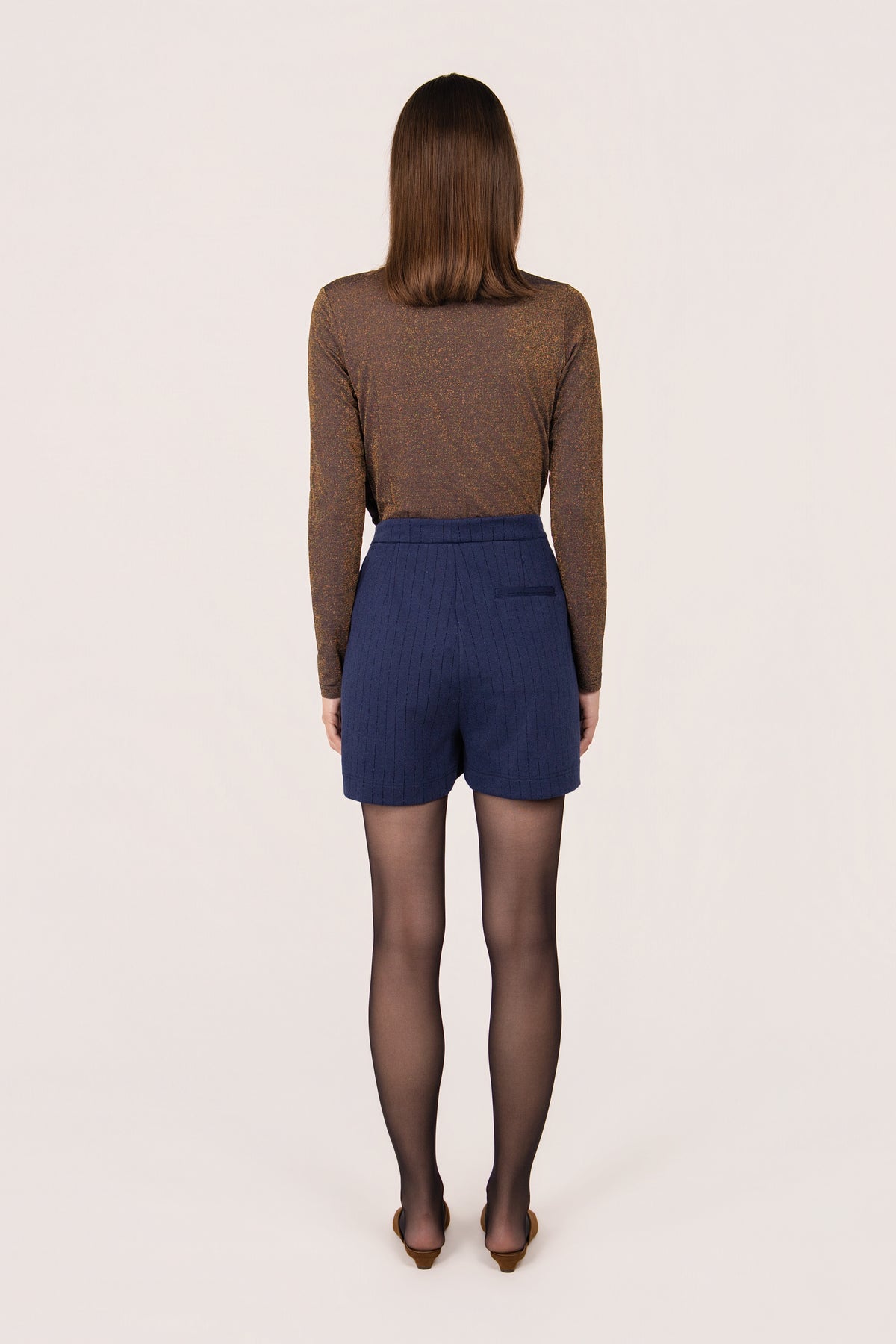 SHORT PROVIDENCE GESSATO BLU