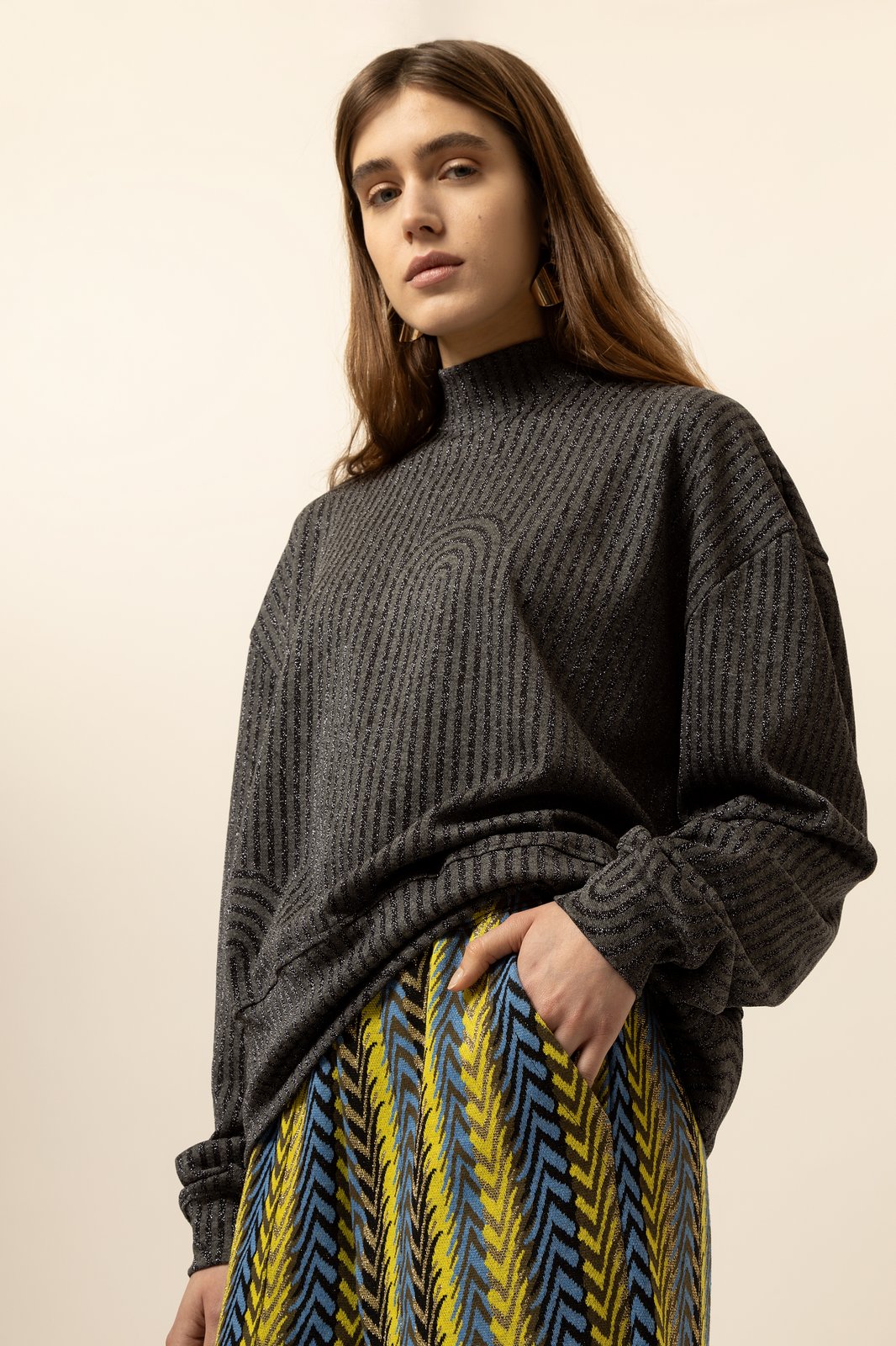 MAGLIA MOZAMBICO CIRCLE DANCE GRIGIO €159 -50%