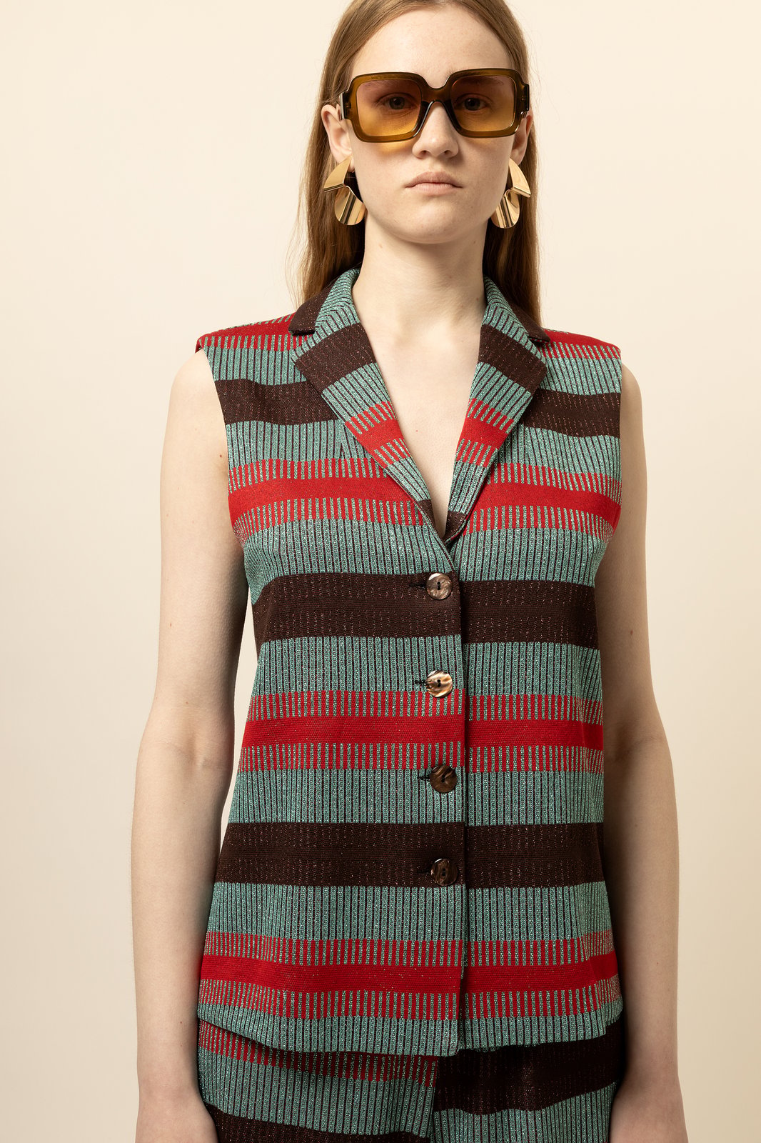 GILET CASSIOPEA NAVAJO ROSSO €175 -50%