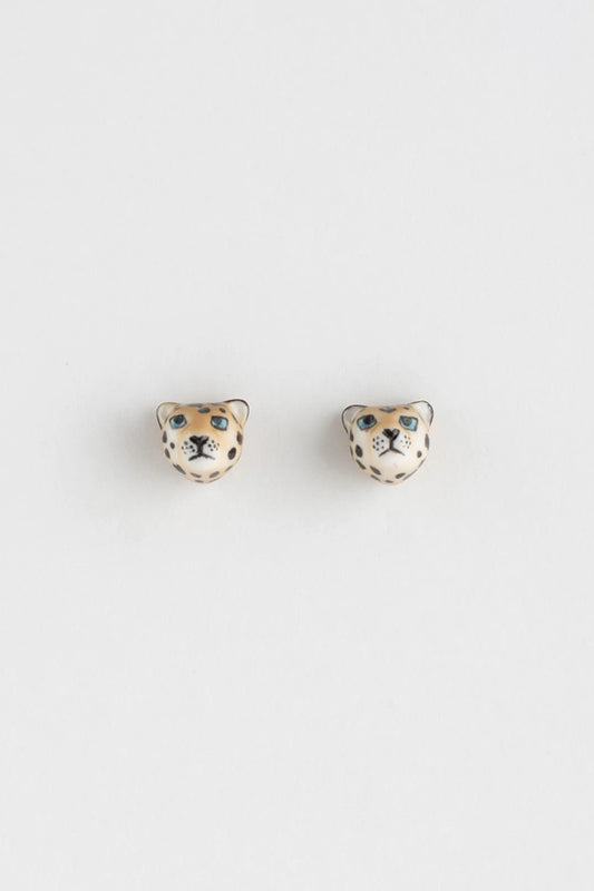 ORECCHINI TESTA LEOPARDO