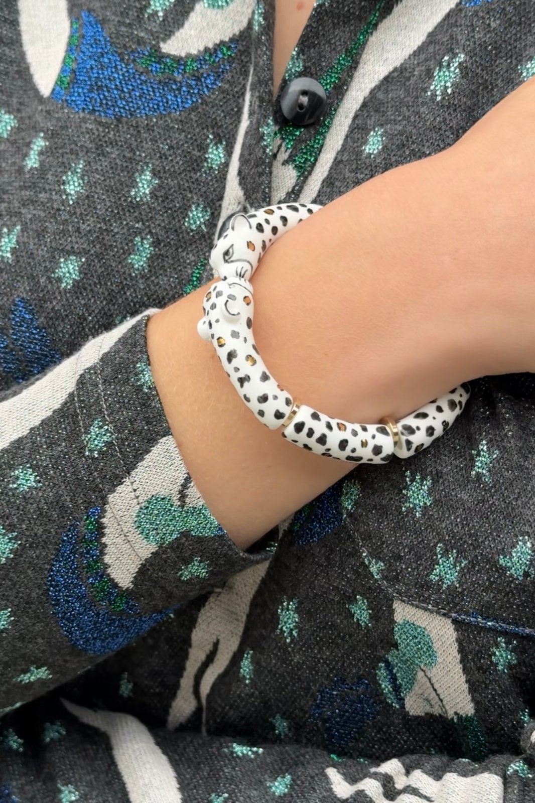 BRACCIALE LEOPARDO BIANCO