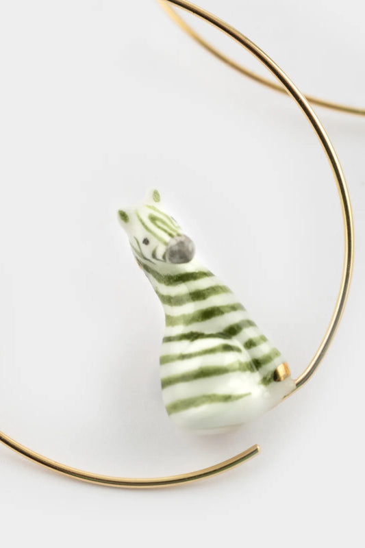 ORECCHINI PENDENTI ZEBRA