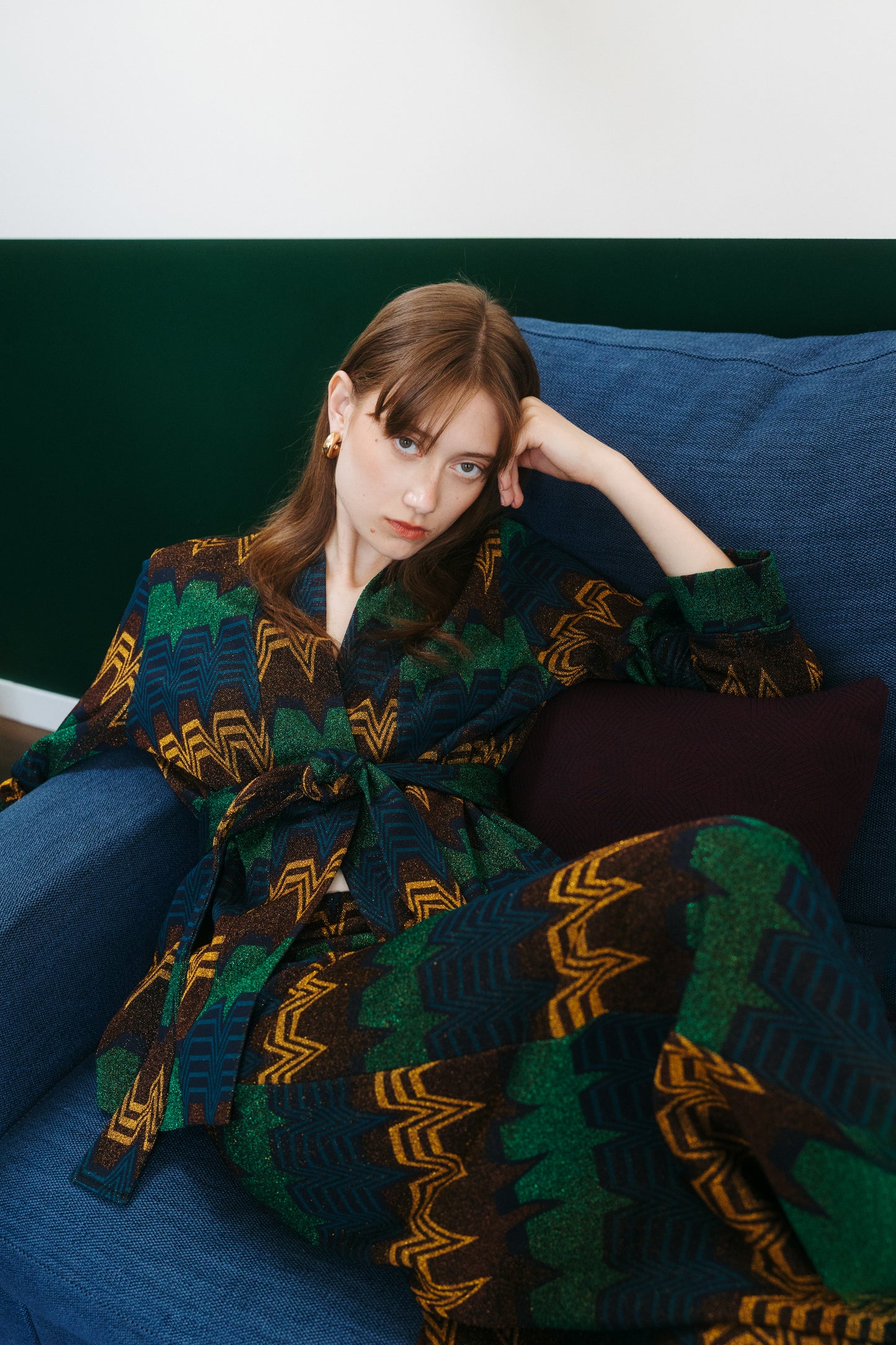 CARDIGAN MARYLIN TRAPEZIO MULTI BLU
