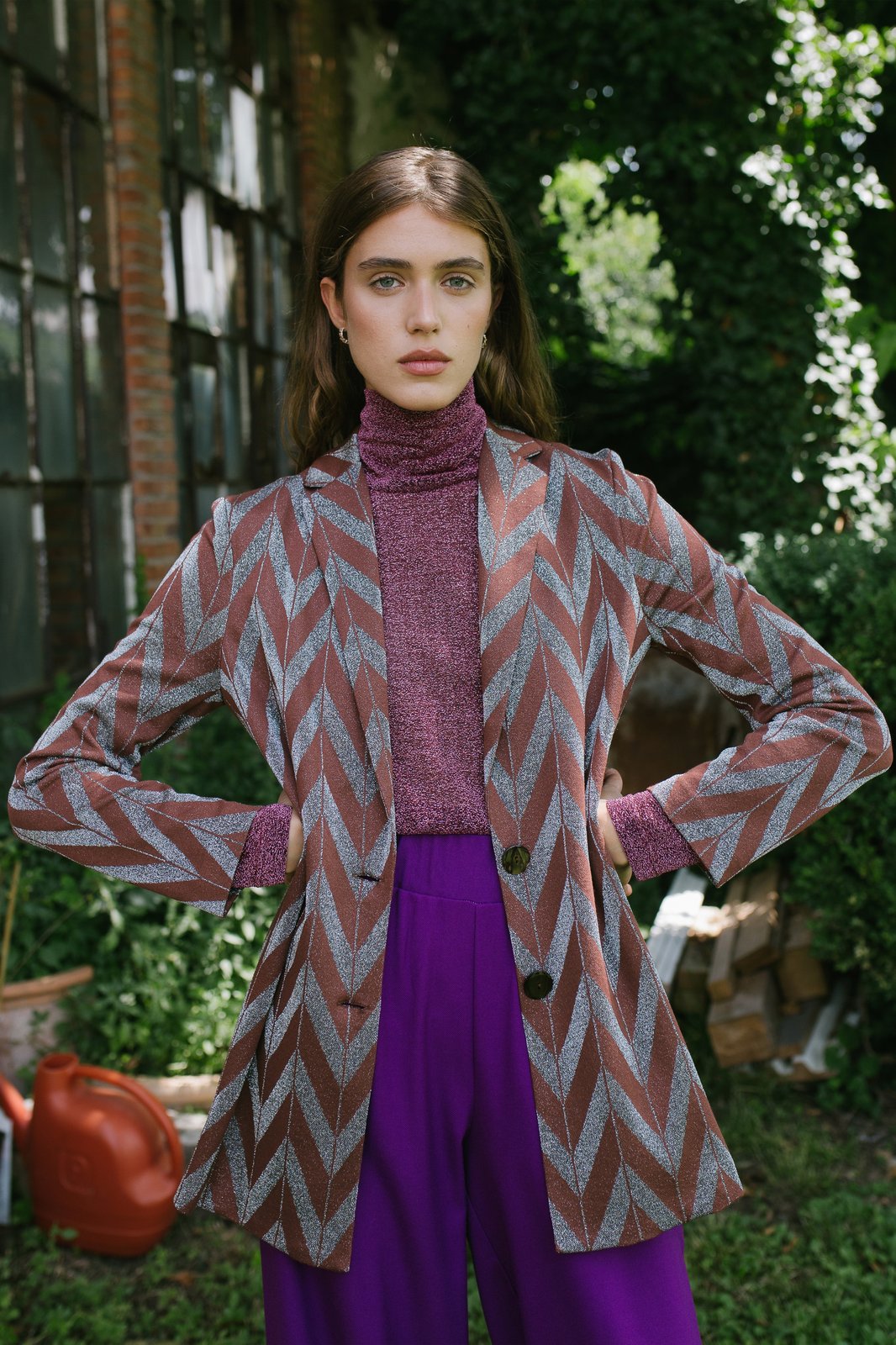 GIACCA CARAIBI ZIG ZAG NOCE €234 - 50%