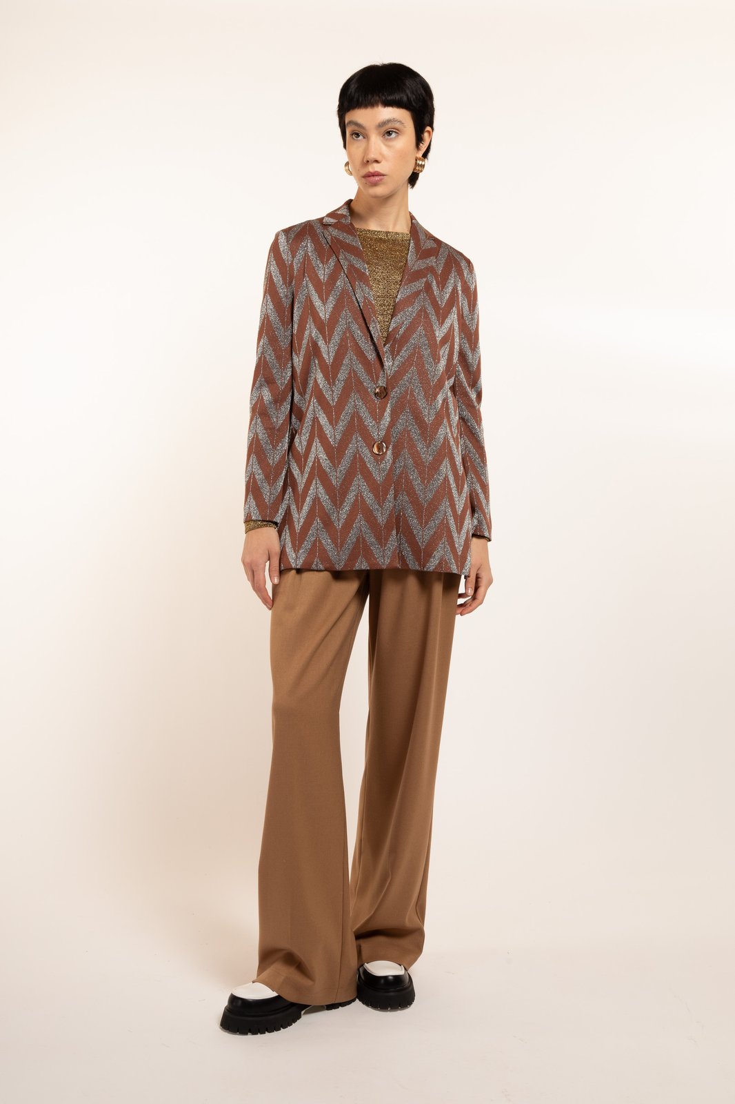 GIACCA CARAIBI ZIG ZAG NOCE €234 - 50%