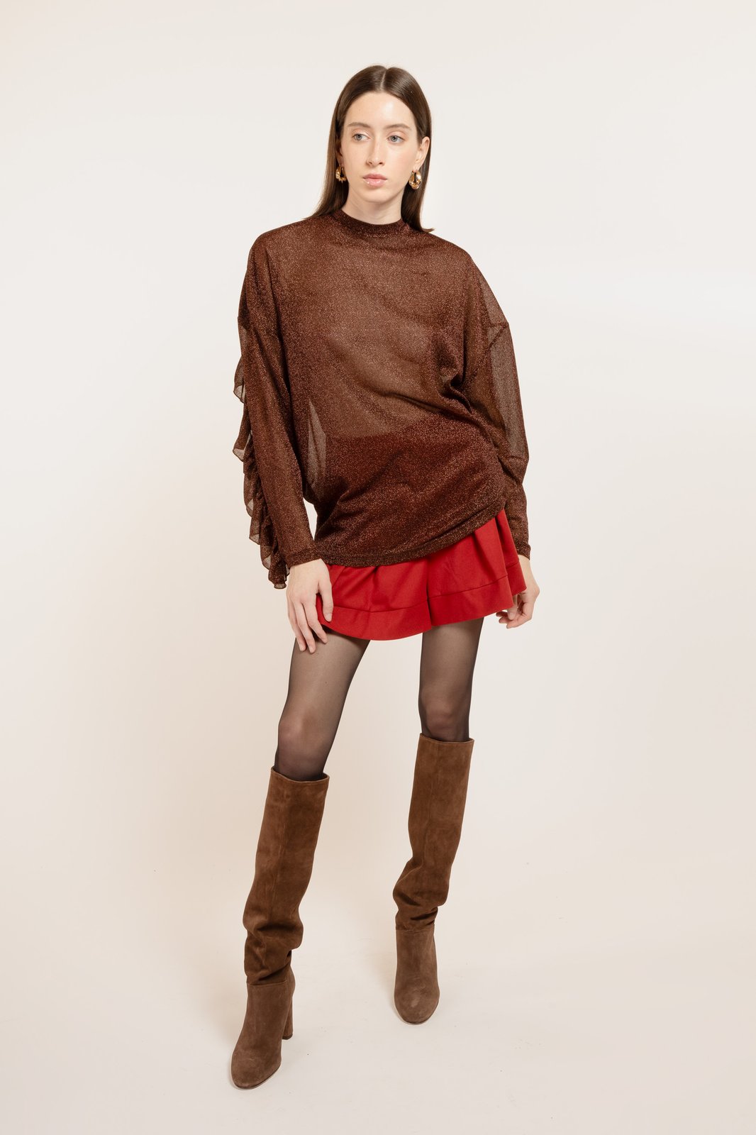 MAGLIA MALLORY LUREX BROWN €151 - 50%