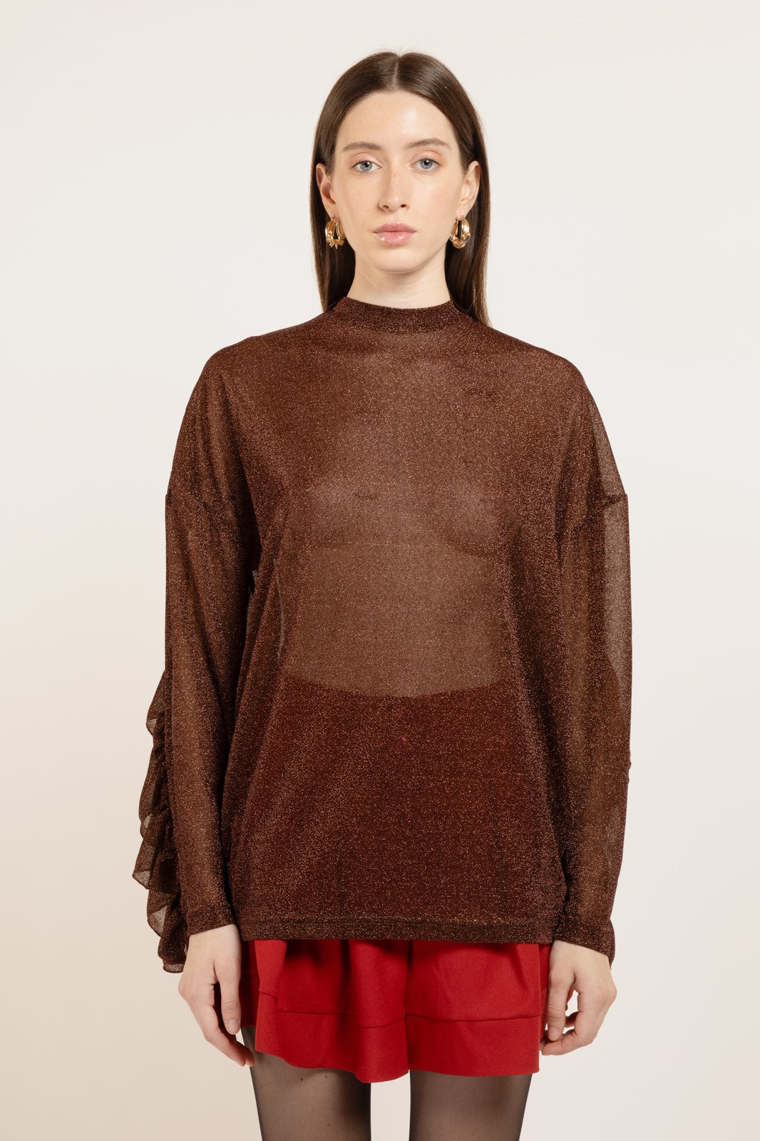 MAGLIA MALLORY LUREX BROWN €151 - 50%
