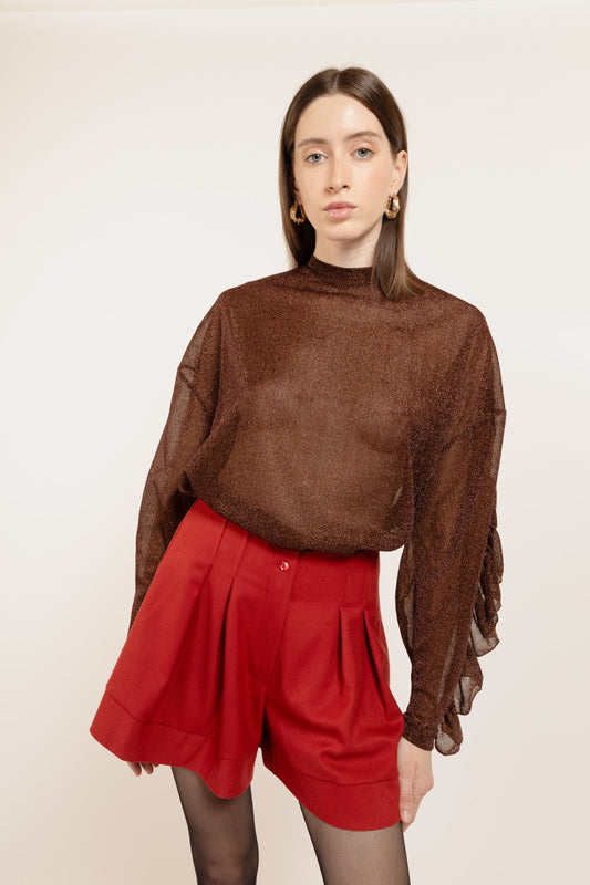 SHORT SANTORINI TWILL RUST €140 - 50%