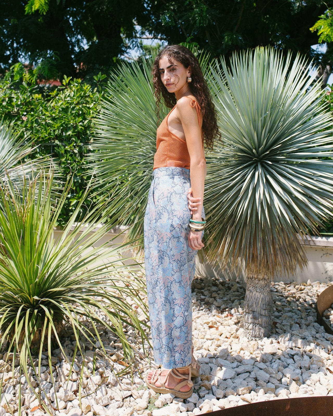PHILADELPHIA FLORAL BLUE TROUSERS