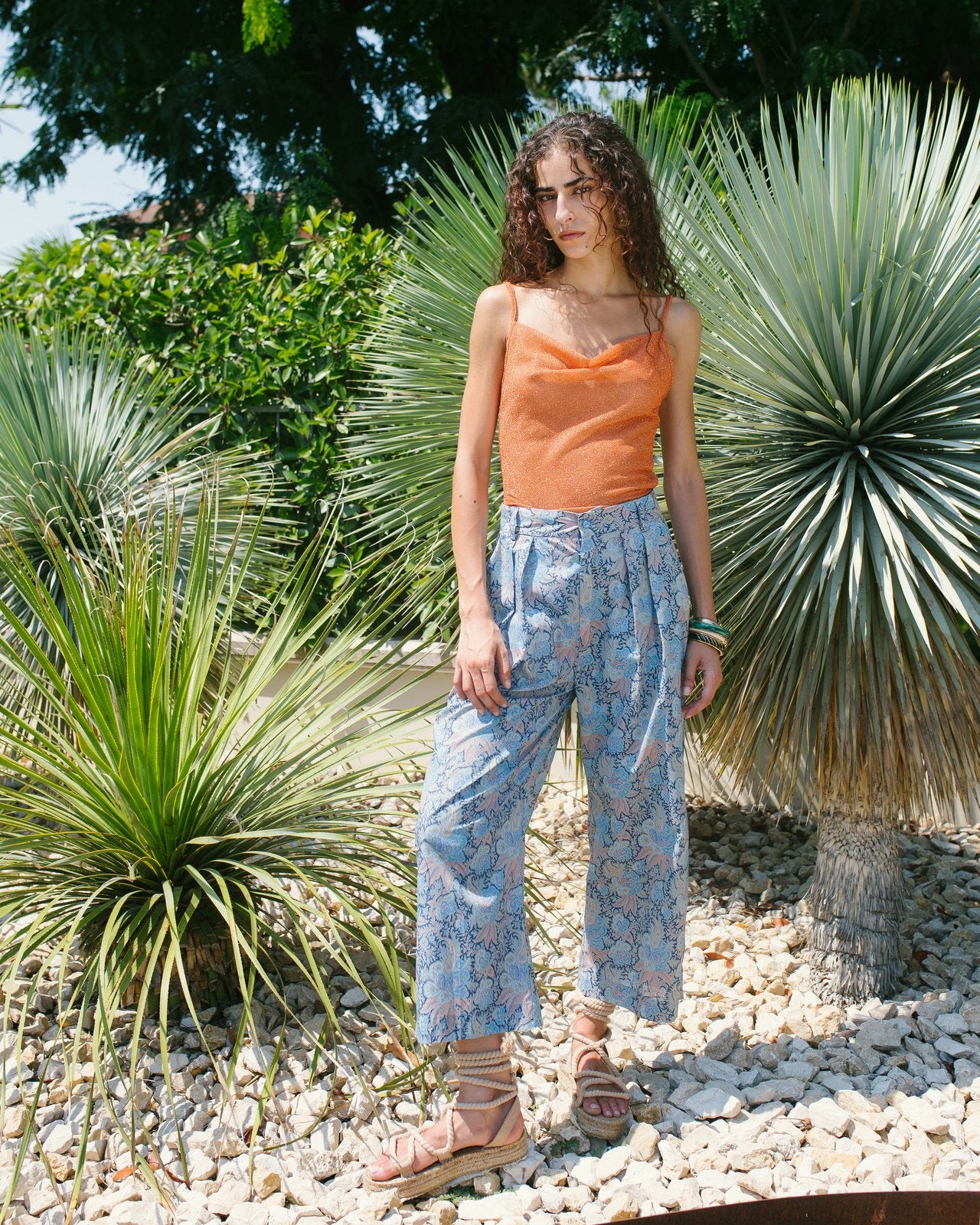 PHILADELPHIA FLORAL BLUE TROUSERS