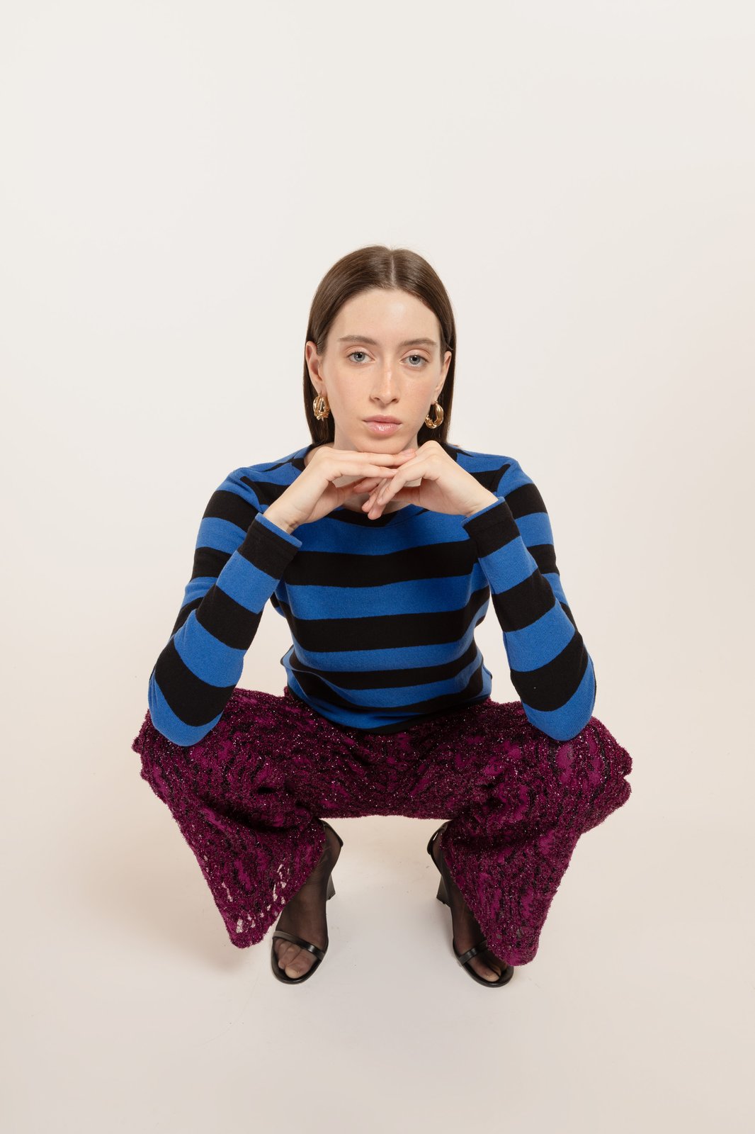 MAGLIA MADAGASCAR STRIPES NERO/BLUETTE €105 - 50%
