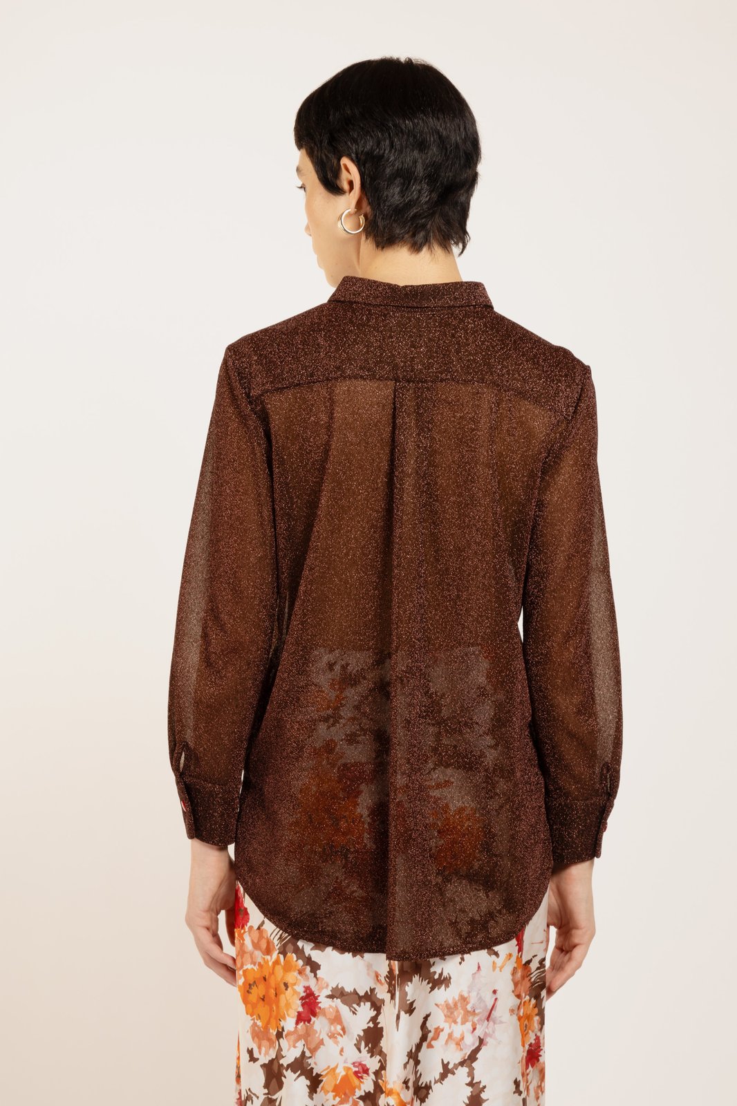 CAMICIA MYKONOS LUREX BROWN €137 - 50%
