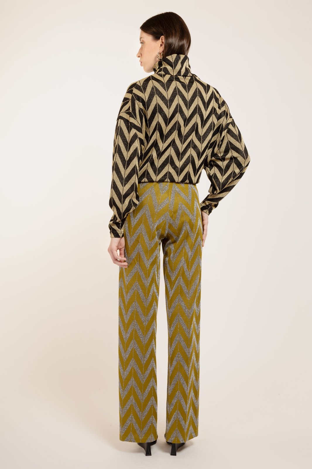 PANTALONE POLINESIA ZIG ZAG FOGLIA €151 - 50%