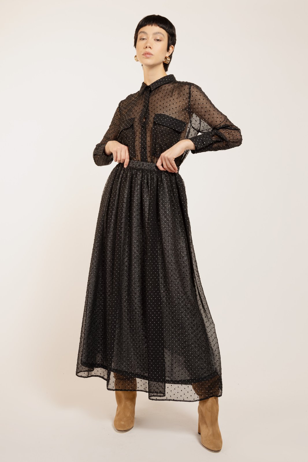 GONNA GLADYS PLUMETY NERO €175 - 50%