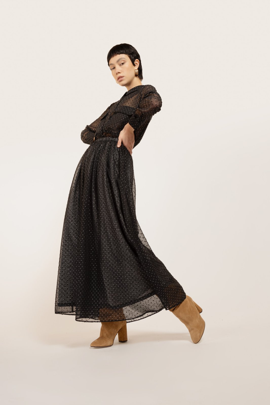 GONNA GLADYS PLUMETY NERO €175 - 50%