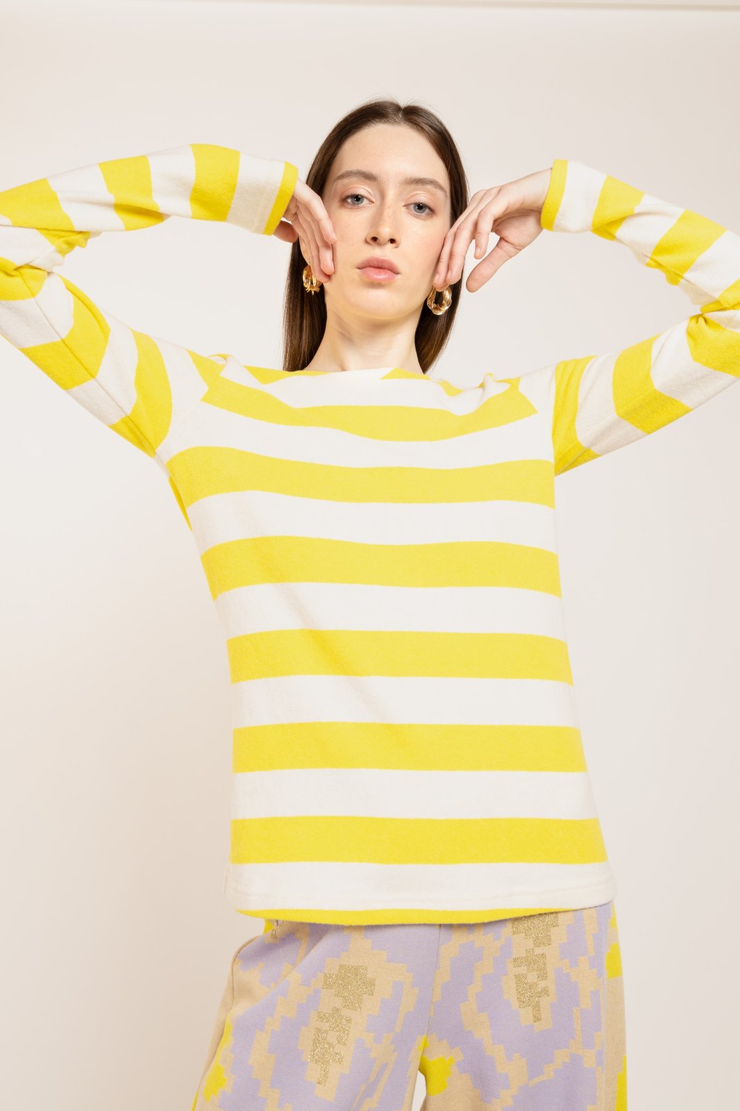 MAGLIA MADAGASCAR STRIPES GIALLO/PANNA €105 - 50%