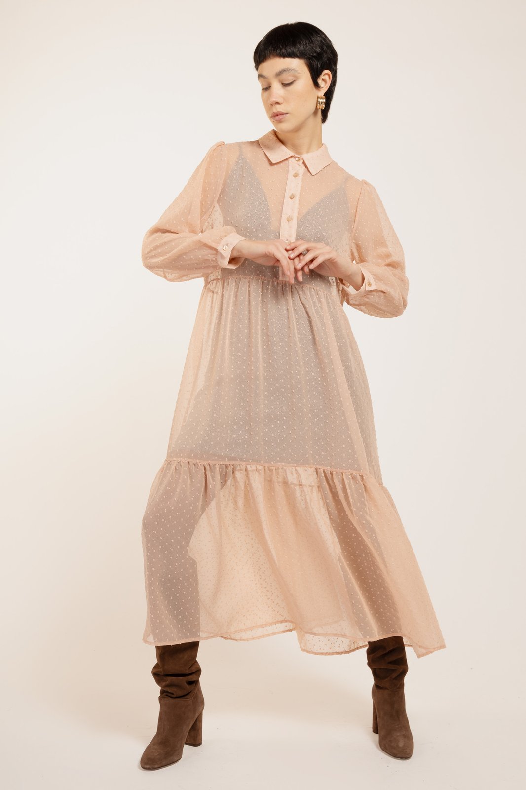 ABITO ALGERI PLUMETY BLUSH €240 - 50%