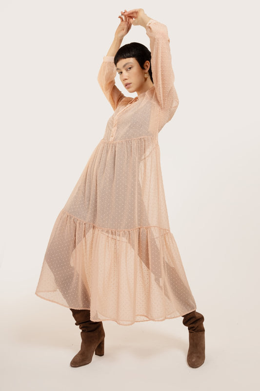 ABITO ALGERI PLUMETY BLUSH €240 - 50%