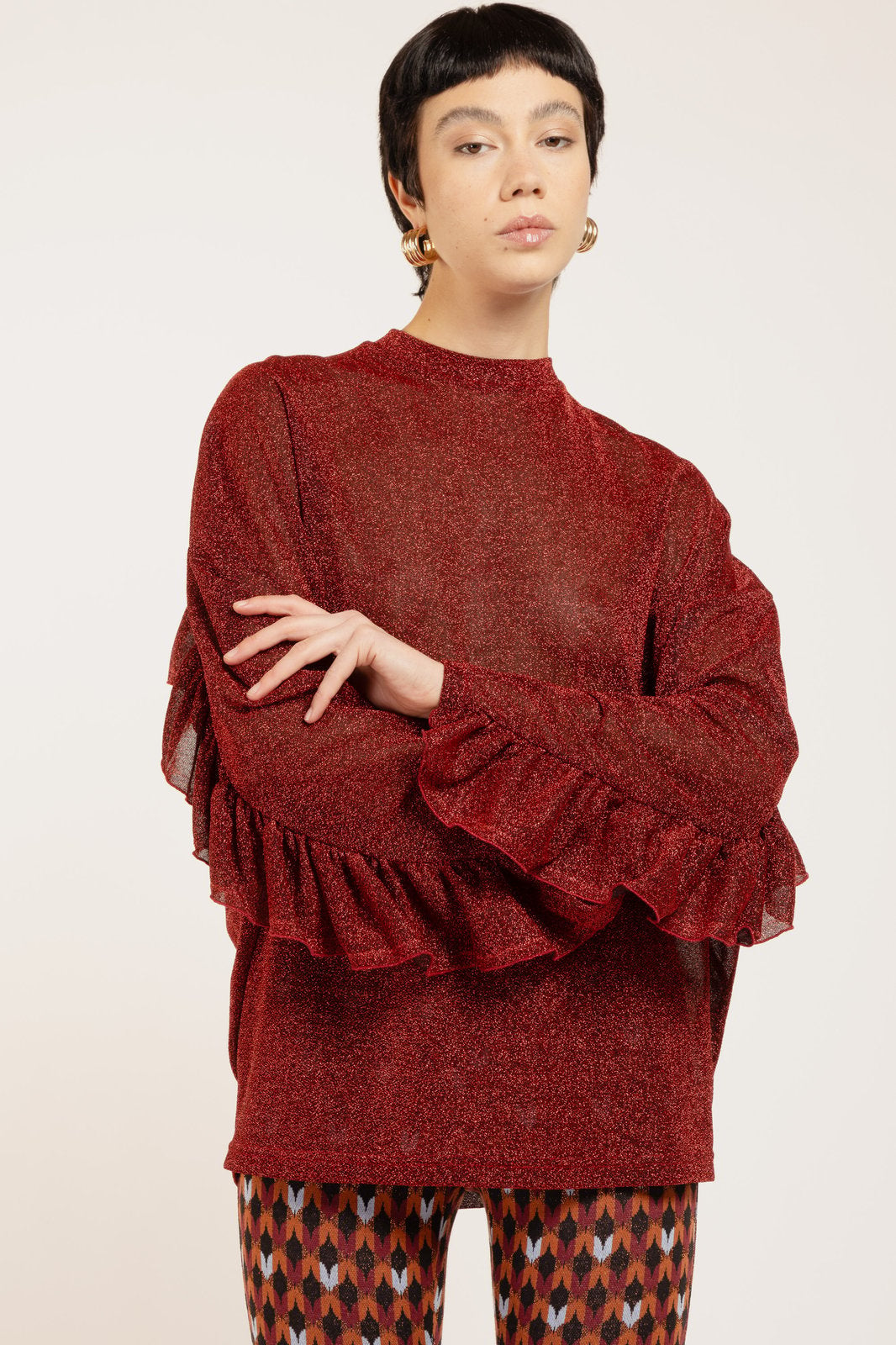MAGLIA MALLORY LUREX ROSSO €151 - 50%