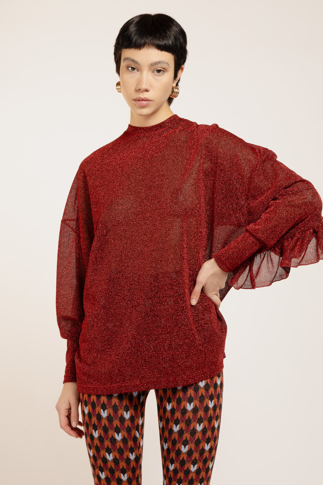 MAGLIA MALLORY LUREX ROSSO €151 - 50%