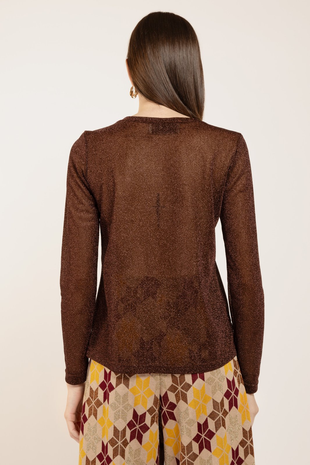 MAGLIA MADAGASCAR LUREX BROWN €132 - 50%