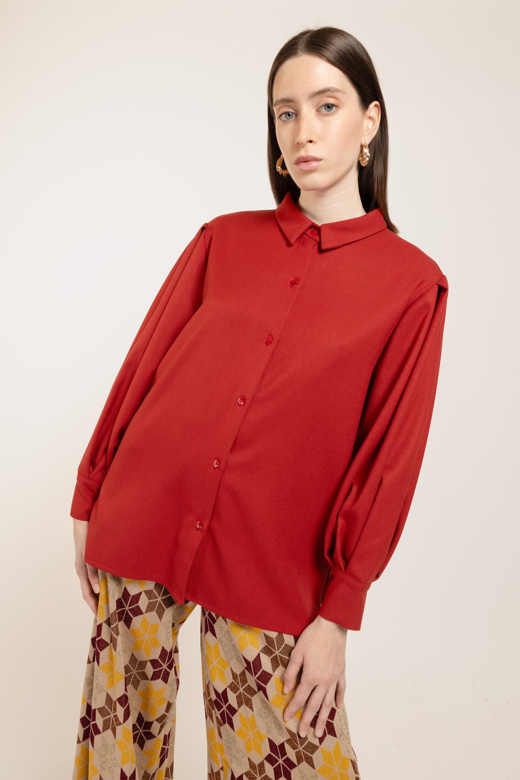 CAMICIA MEDEA TWILL RUST €148 - 50%