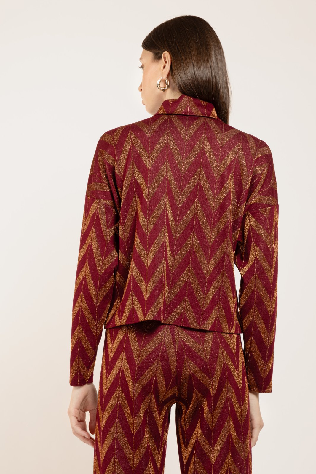 CAMICIA MISSISSIPPI ZIG ZAG VINO €153 - 50%