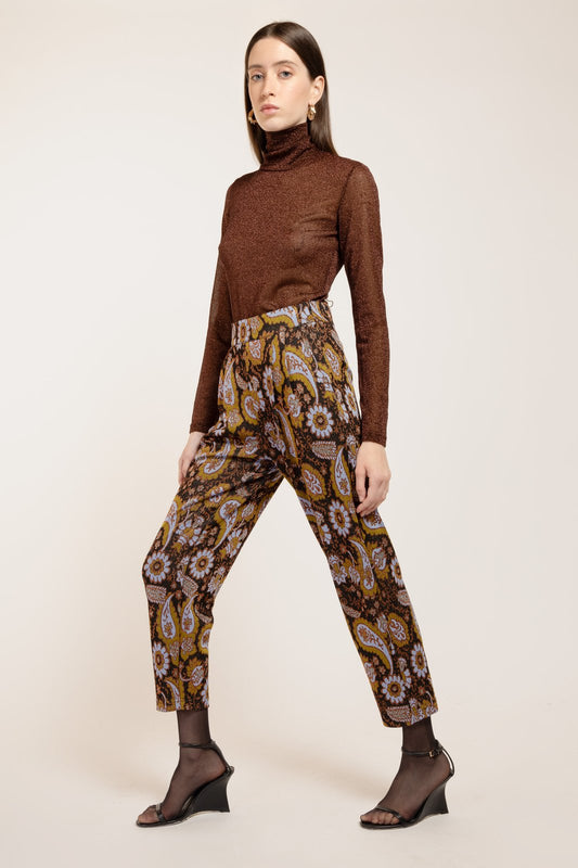 PANTALONE PANDORA CACHEMIRE NERO €151 - 50%