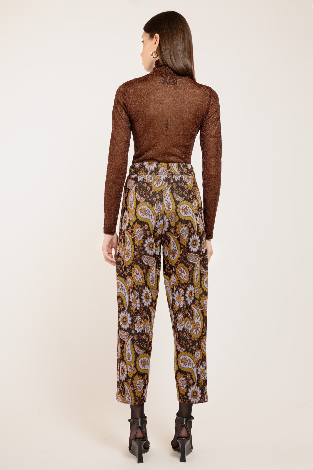 PANTALONE PANDORA CACHEMIRE NERO €151 - 50%