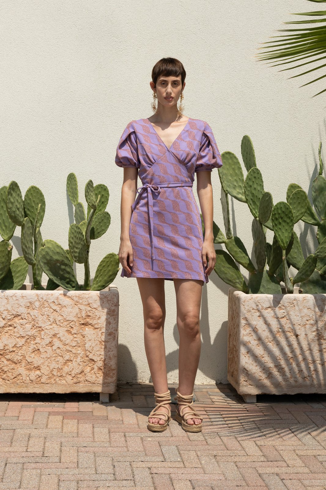 ATESSA WAVE WISTERIA DRESS