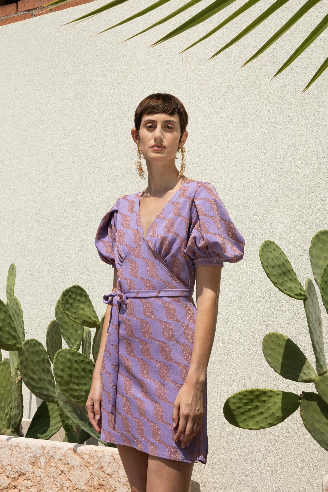 ATESSA WAVE WISTERIA DRESS