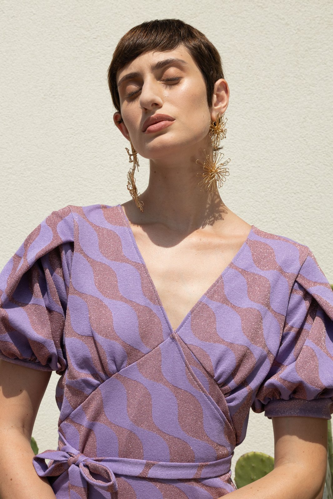 ATESSA WAVE WISTERIA DRESS
