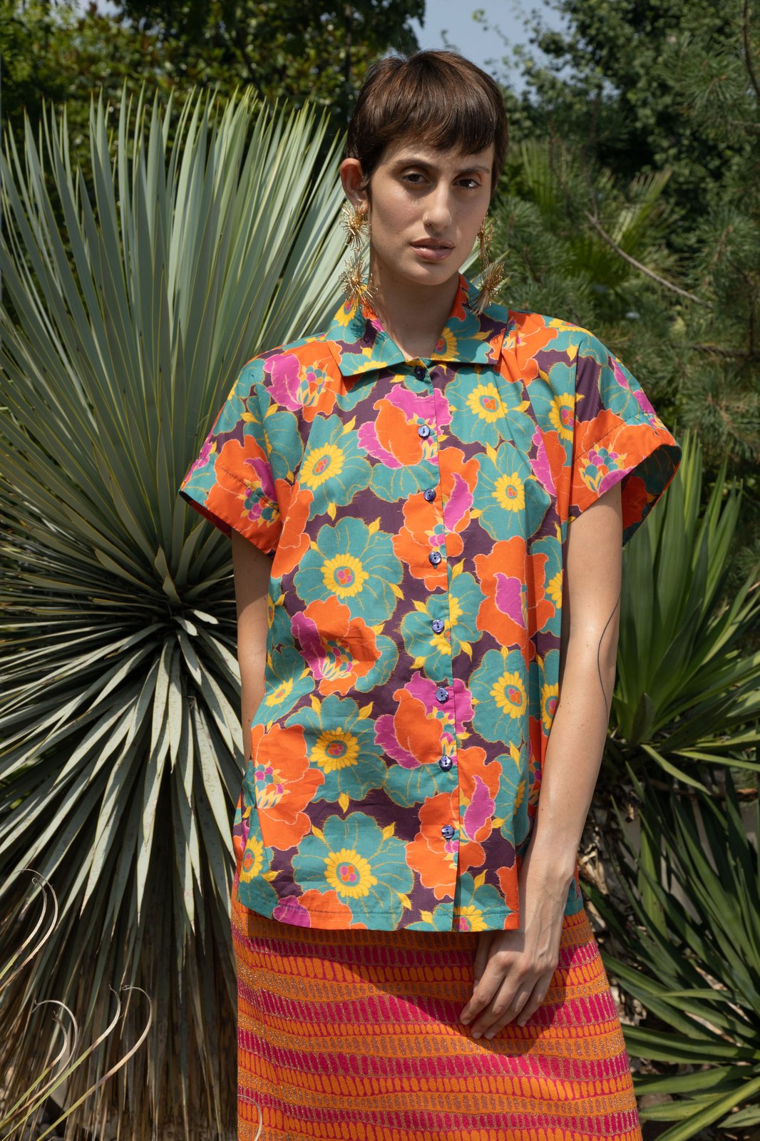 CAMICIA MESSICO ANEMONE PRUGNA €180 -50%