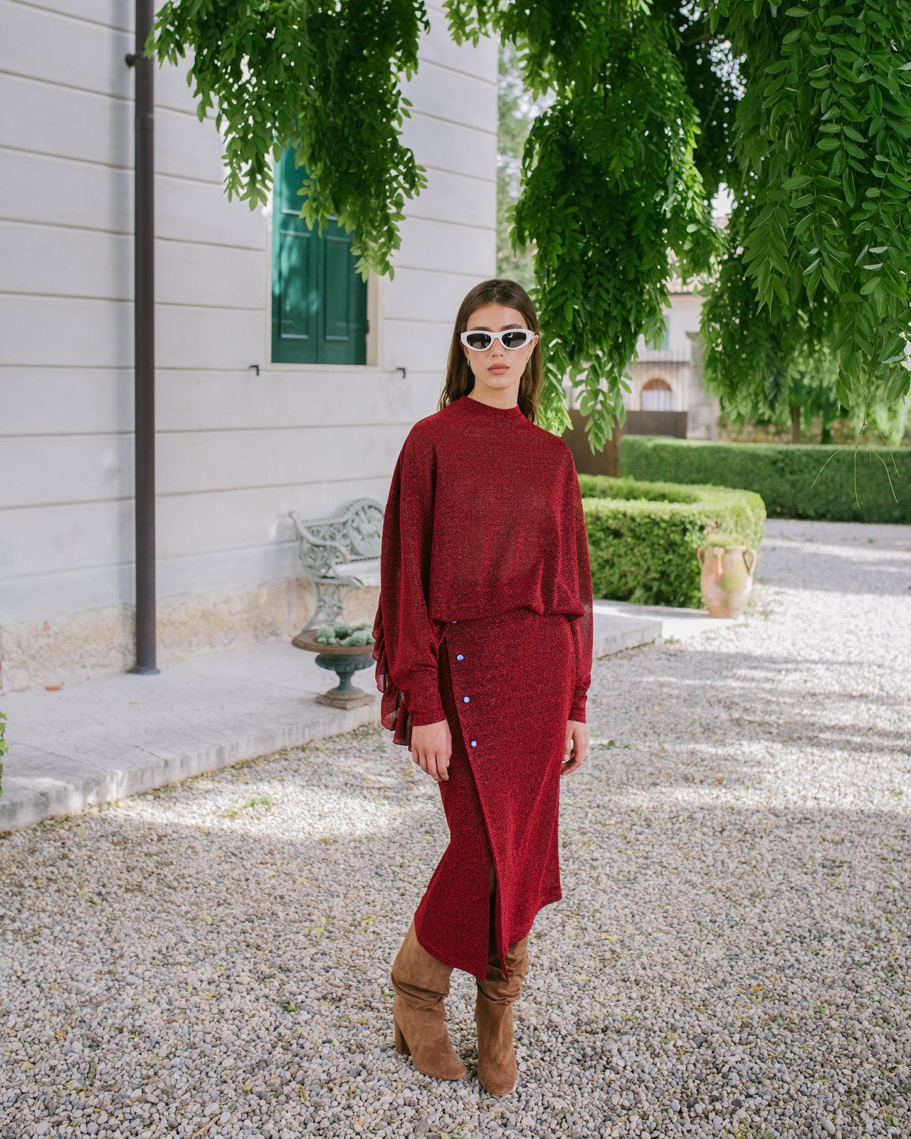 GONNA GISELLE LUREX ROSSO €137 - 50%