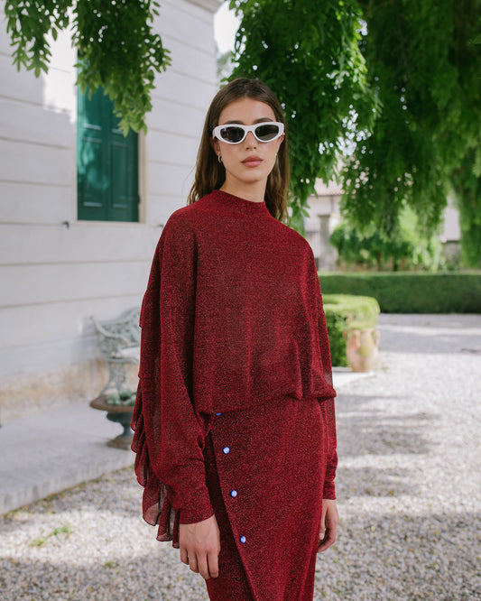 GONNA GISELLE LUREX ROSSO €137 - 50%