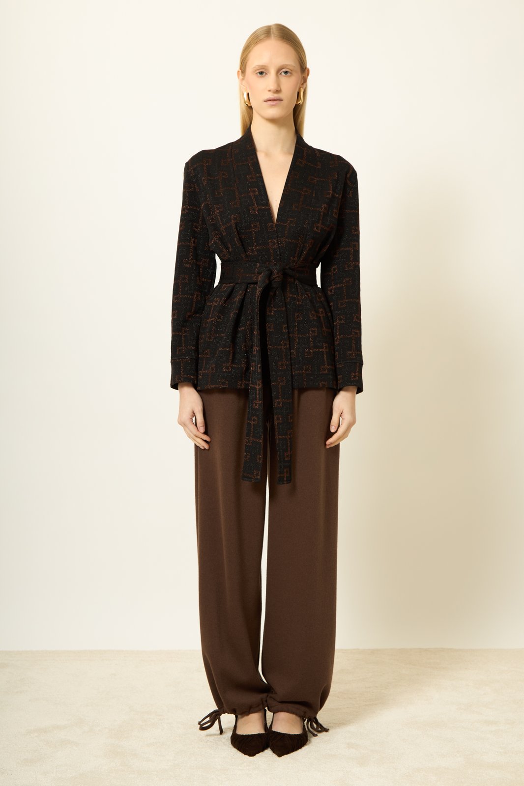 CARDIGAN MARYLIN GEOMAC MULTI NERO €198 - 50%