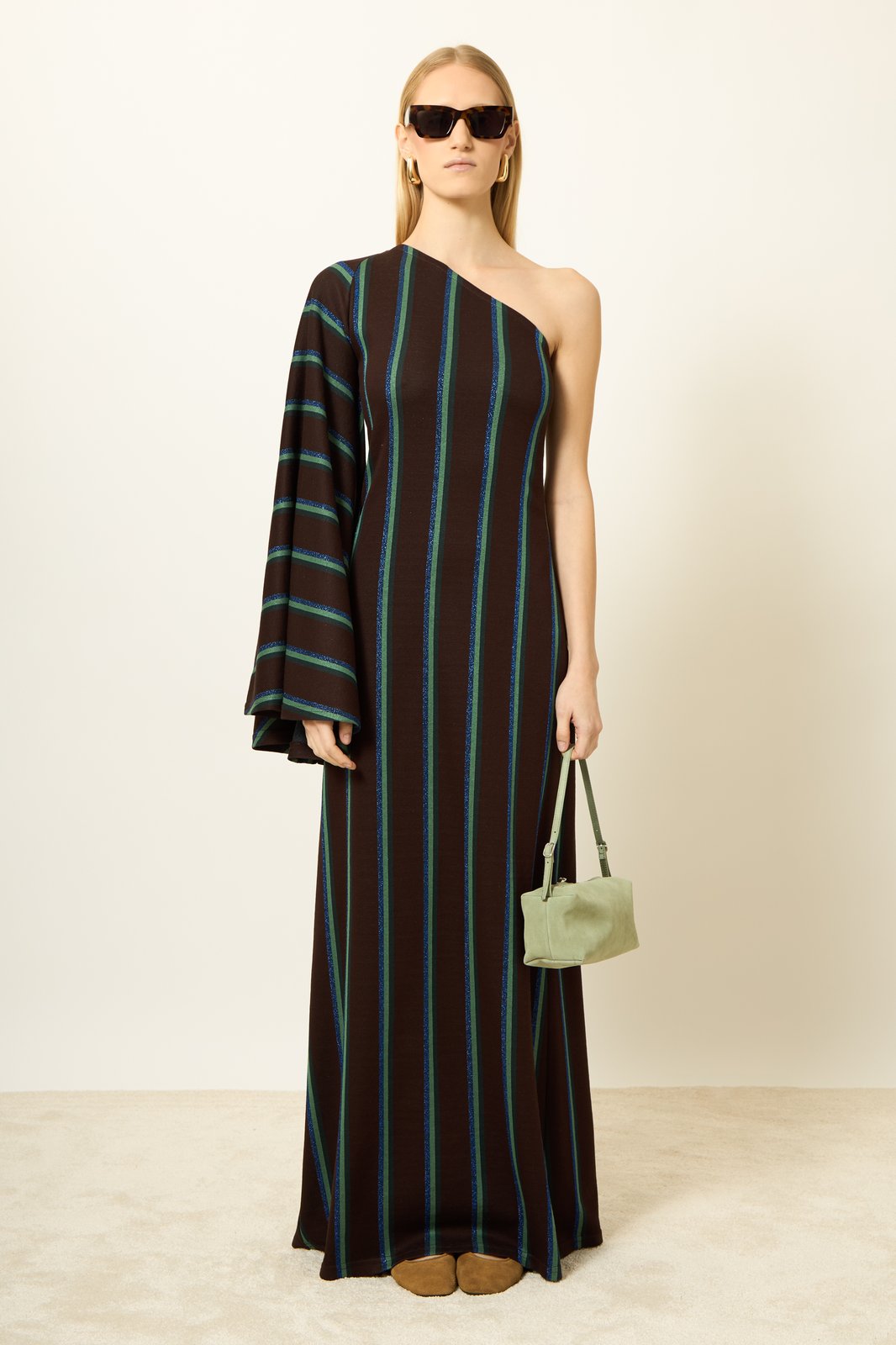 ABITO AMAIA RIGHE MARRONE €235 - 50%