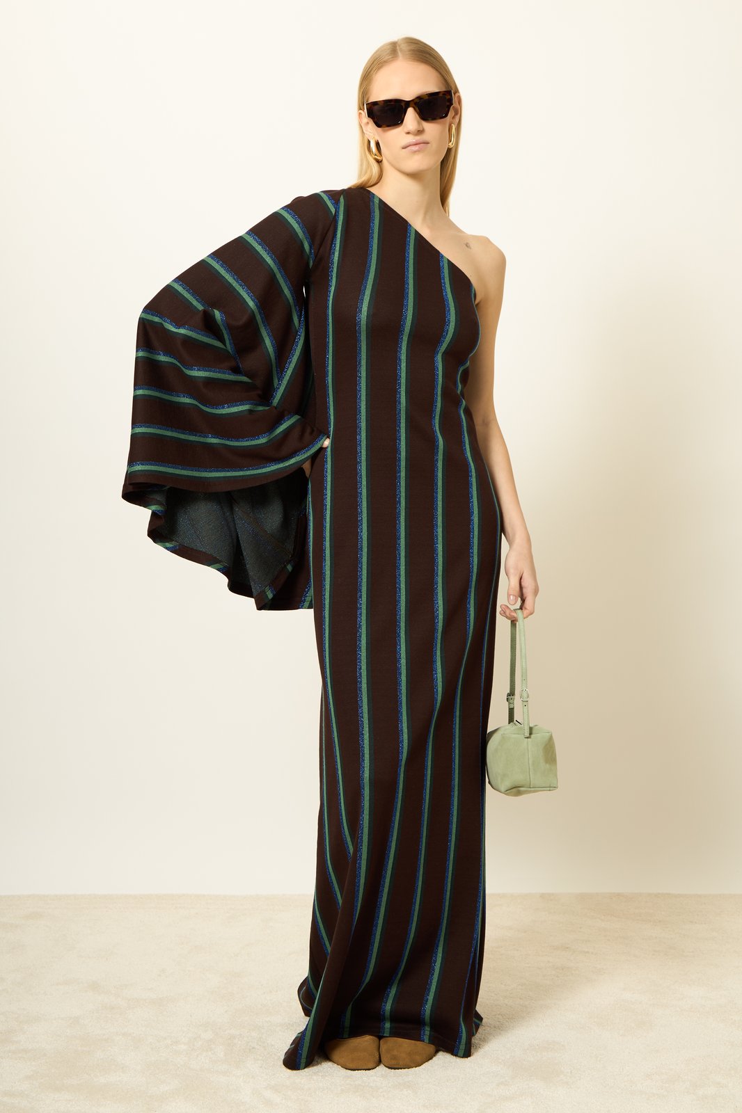 ABITO AMAIA RIGHE MARRONE €235 - 50%