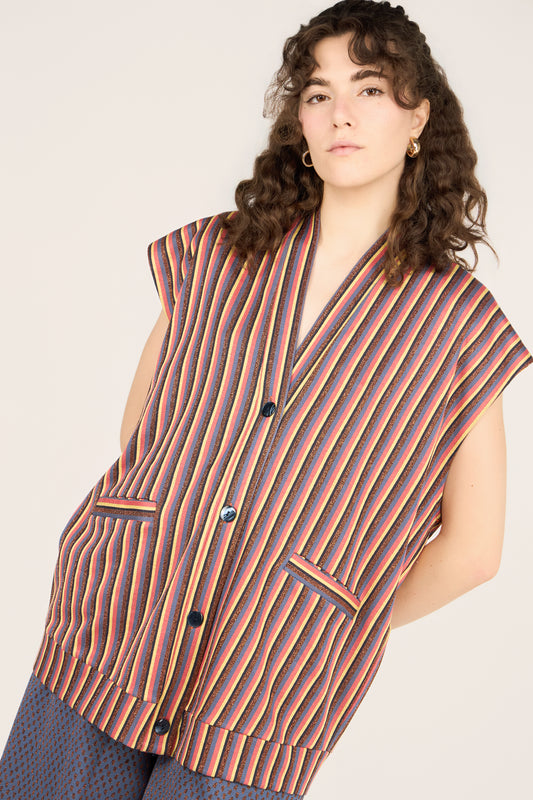 CARDIGAN METELDA RIGHETTE MULTI RAME
