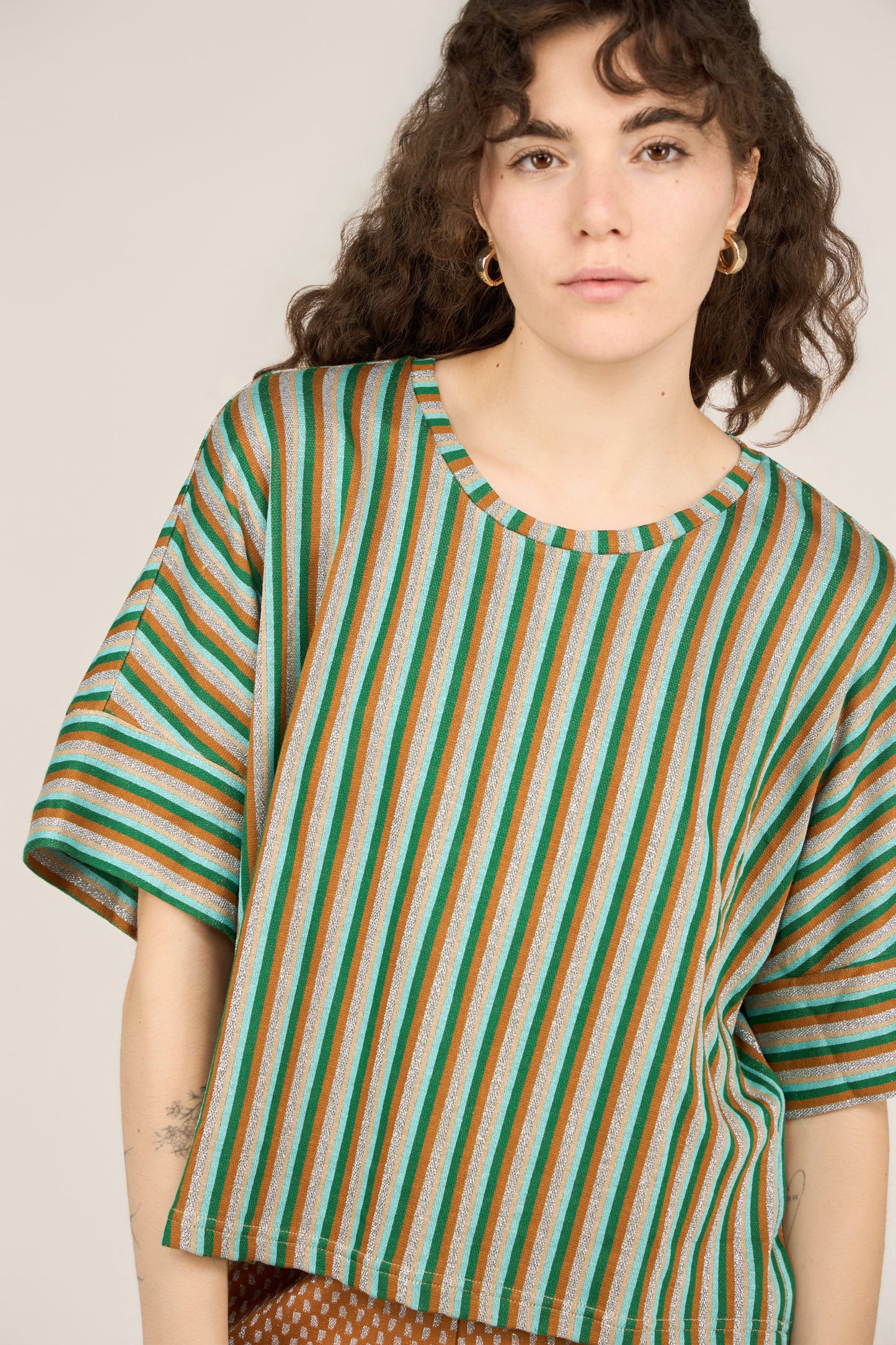 T-SHIRT MARCELLA RIGHETTE MULTI ARGENTO