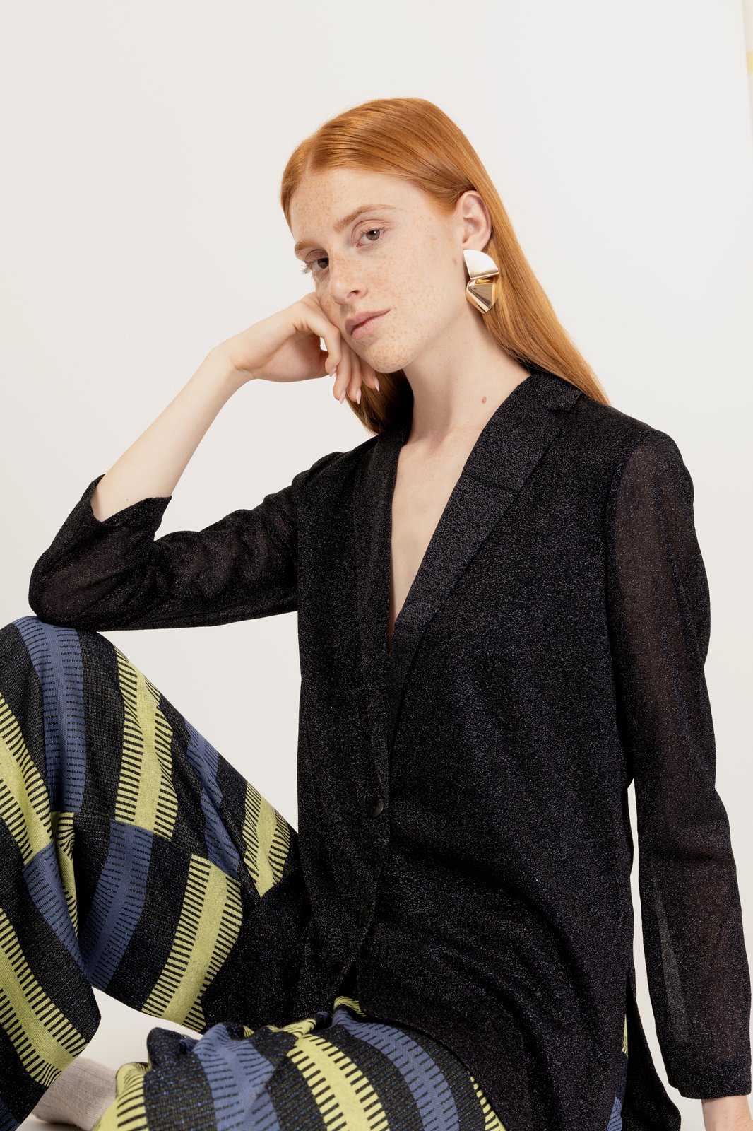 GIACCA CARAIBI LUREX NERO €213 -50%