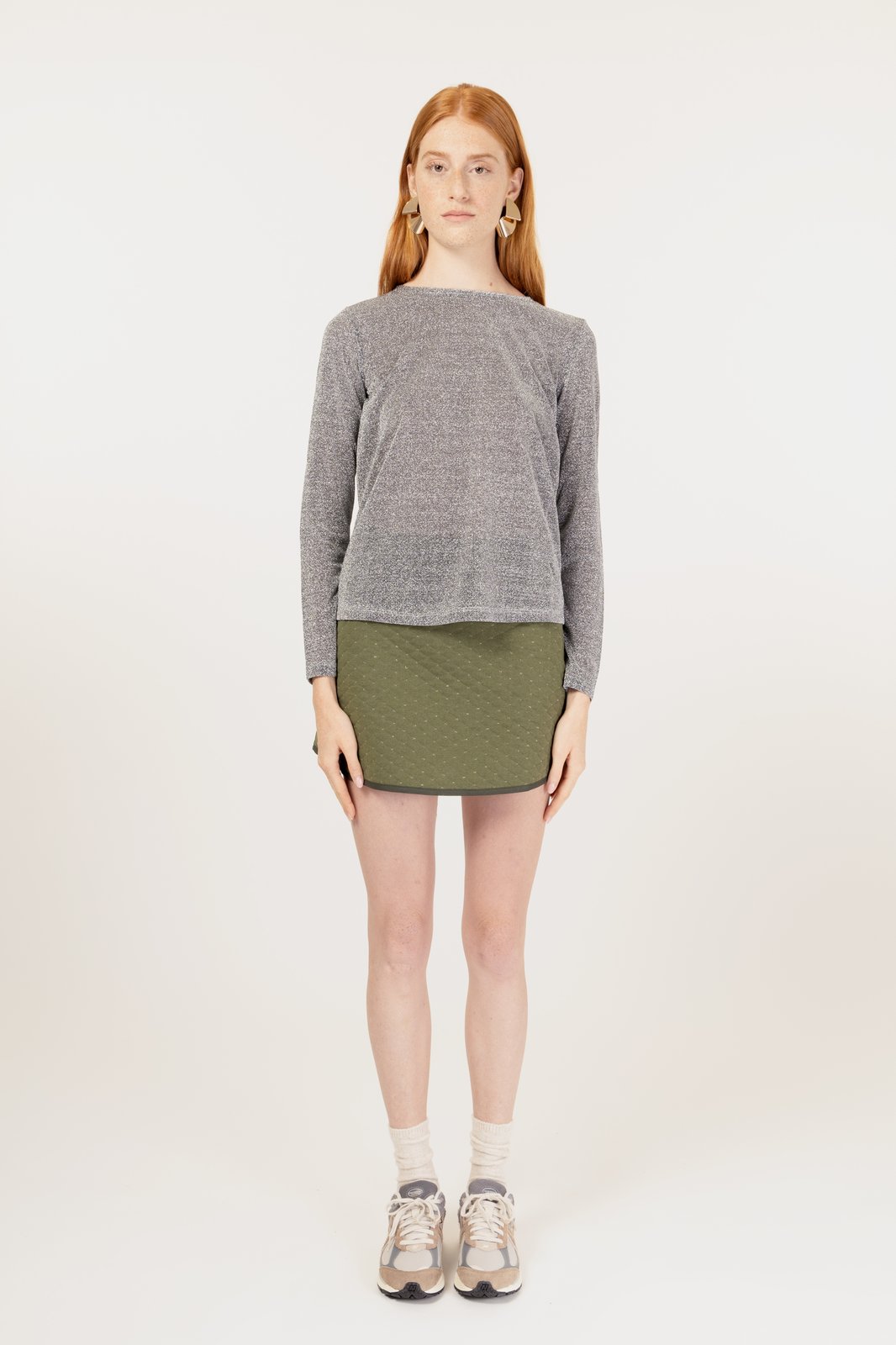 MAGLIA MADAGASCAR LUREX ARGENTO NERO €132 - 50%