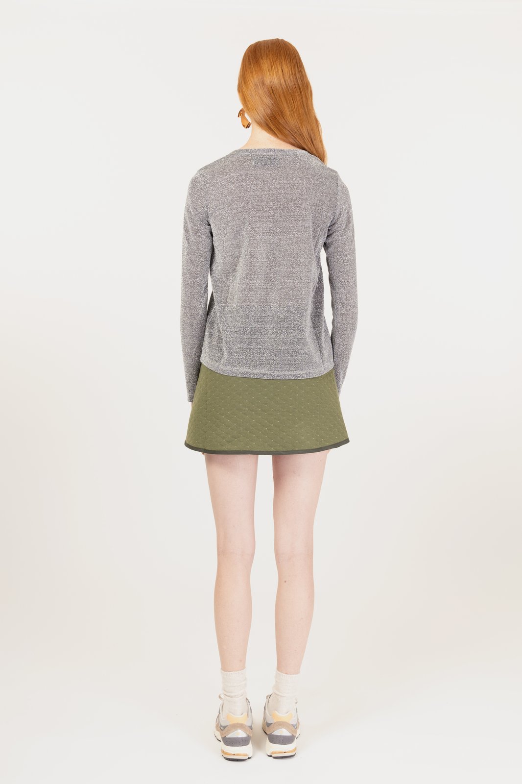MAGLIA MADAGASCAR LUREX ARGENTO NERO €132 - 50%