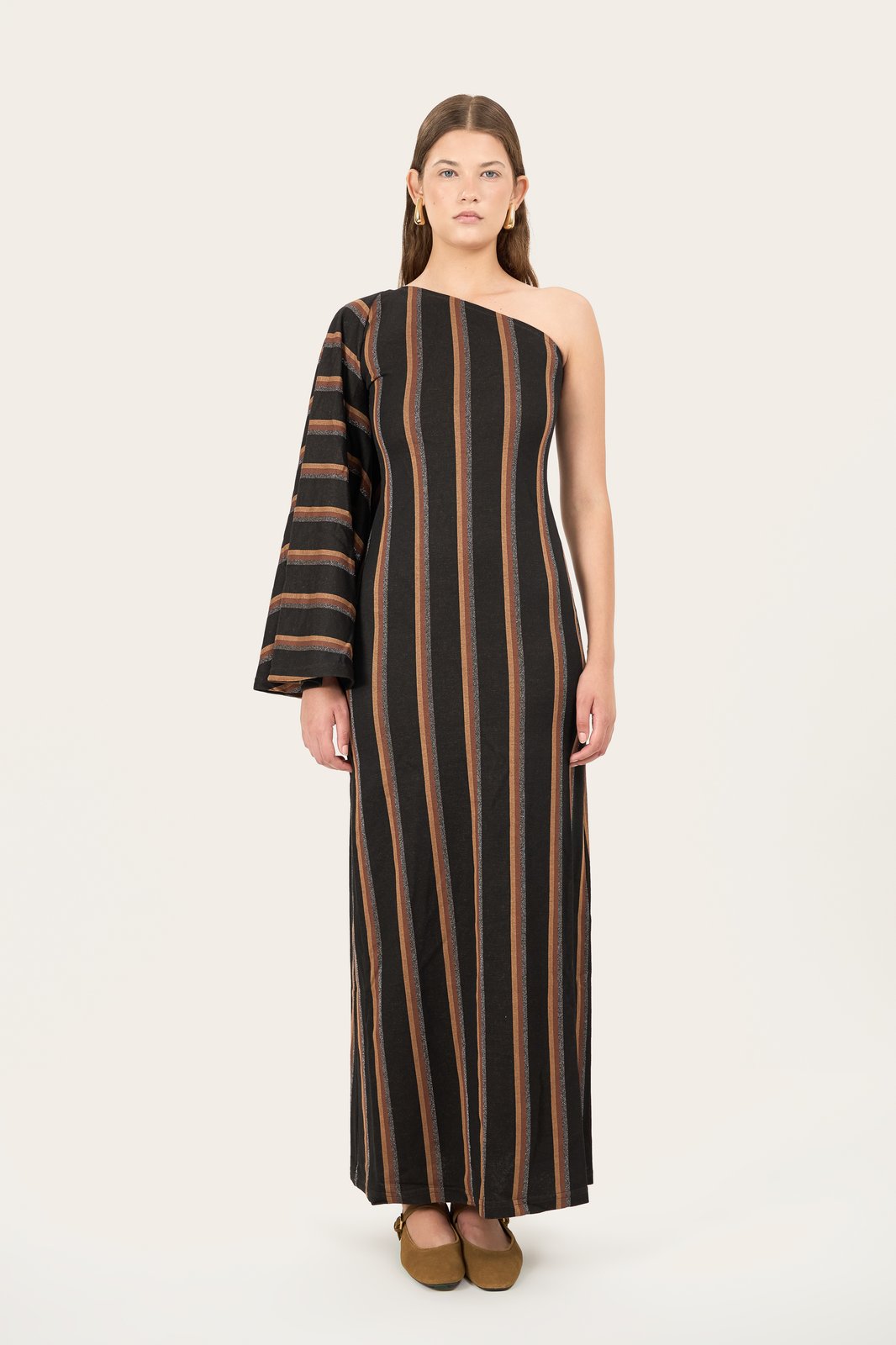 ABITO AMAIA RIGHE NERO €235 - 50%
