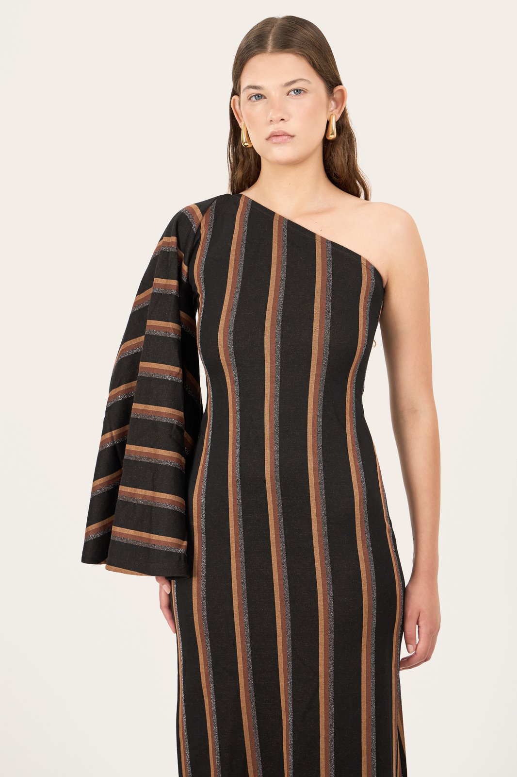 ABITO AMAIA RIGHE NERO €235 - 50%