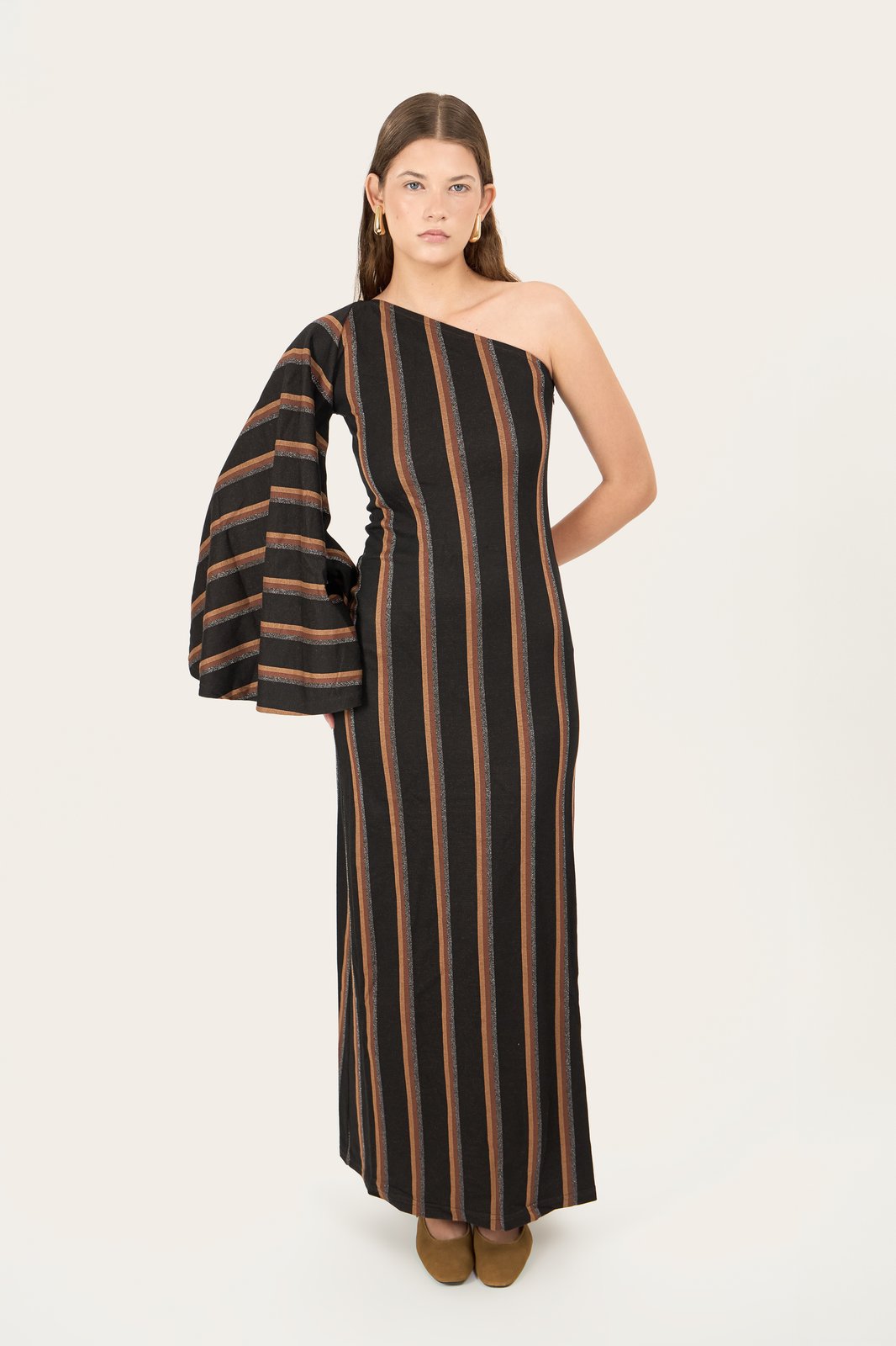 ABITO AMAIA RIGHE NERO €235 - 50%